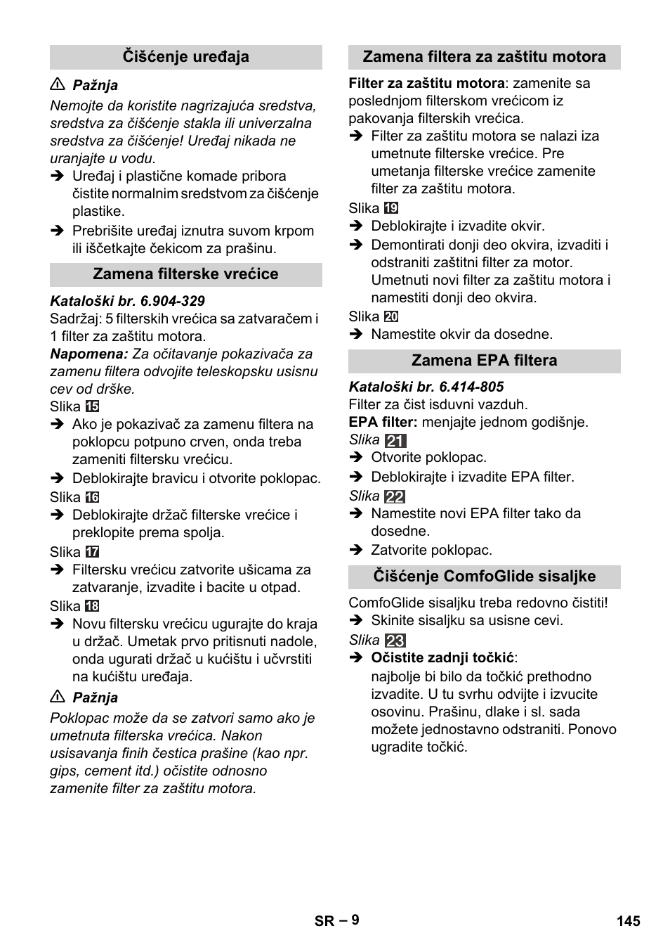 Karcher VC 6300 User Manual | Page 145 / 188