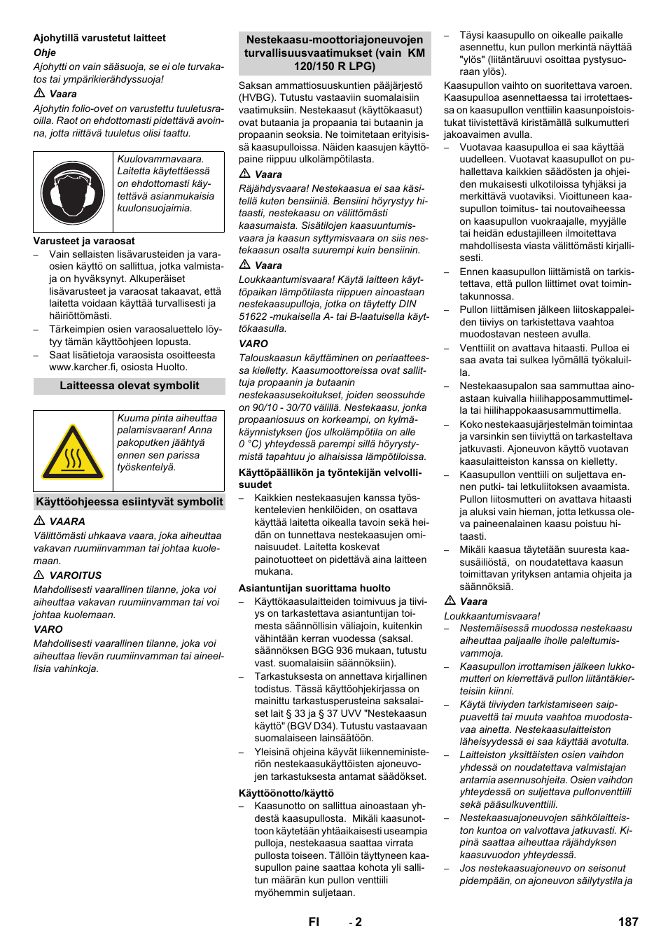 Karcher KM 120-150 R D User Manual | Page 187 / 300