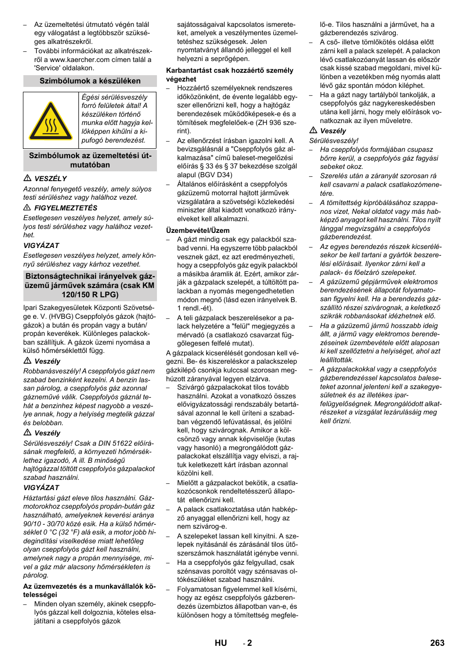 Karcher KM 120-150 R D User Manual | Page 263 / 300