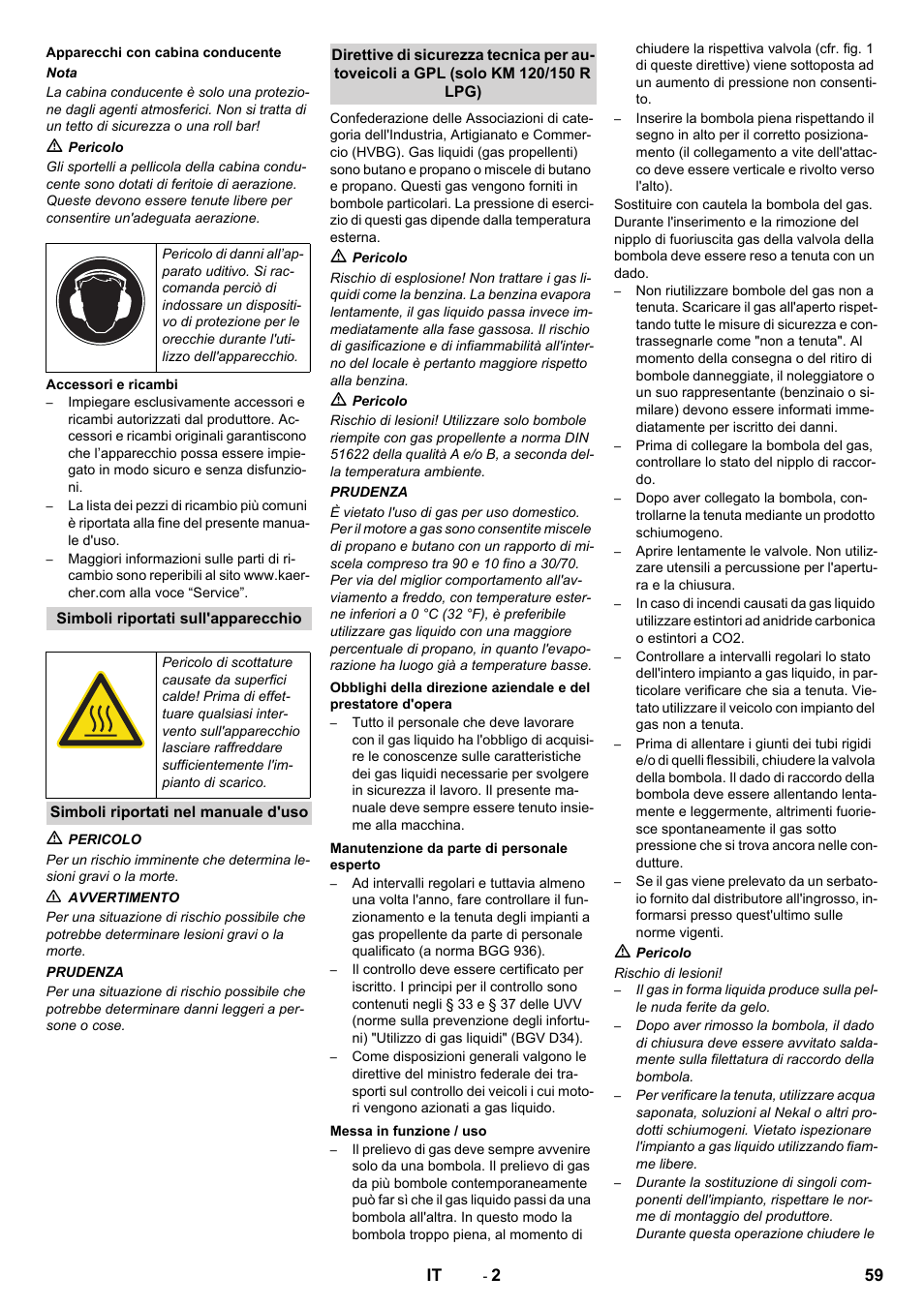 Karcher KM 120-150 R D User Manual | Page 59 / 300