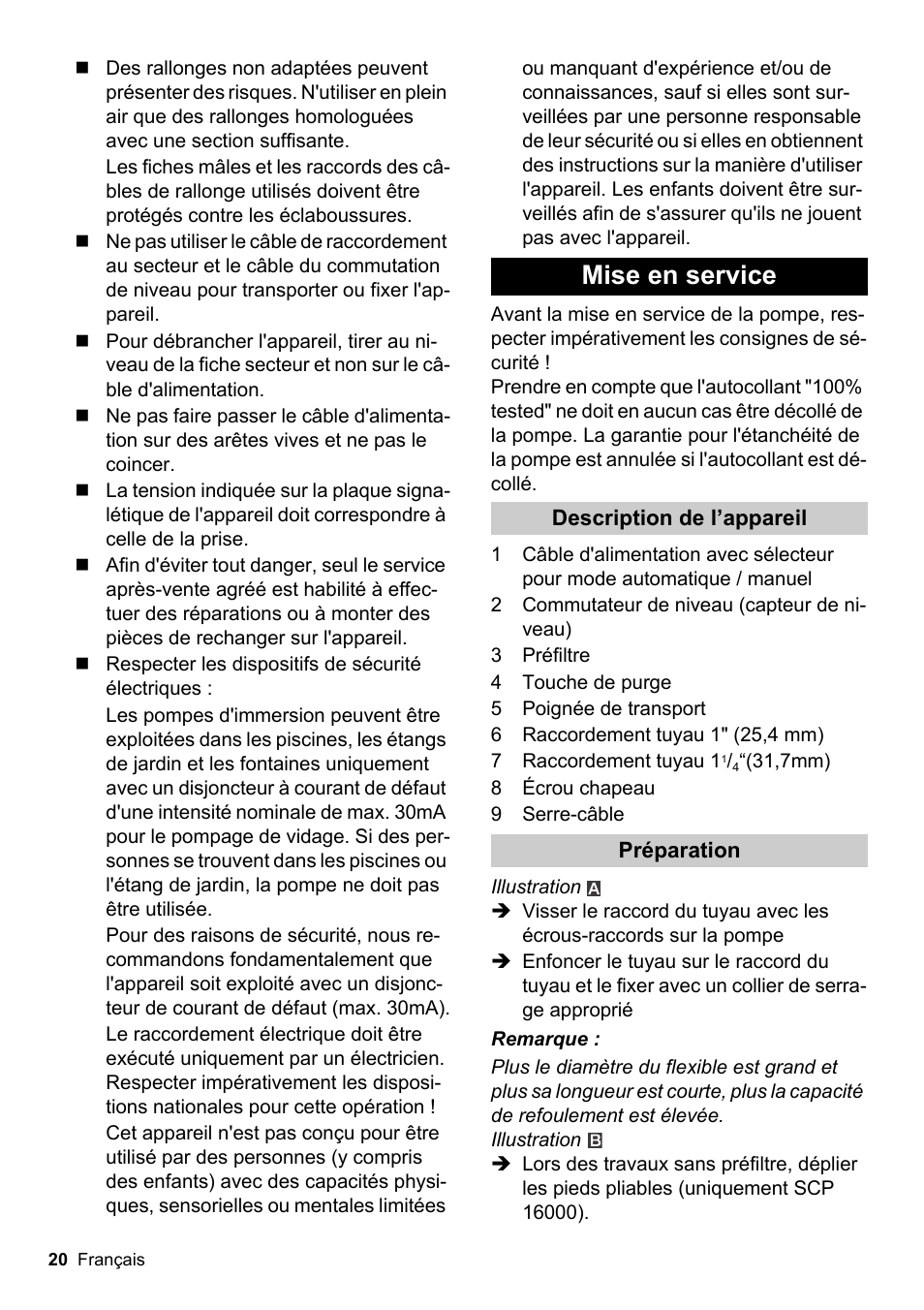 Mise en service | Karcher SCP 16000 IQ Level Sensor User Manual | Page 20 / 62