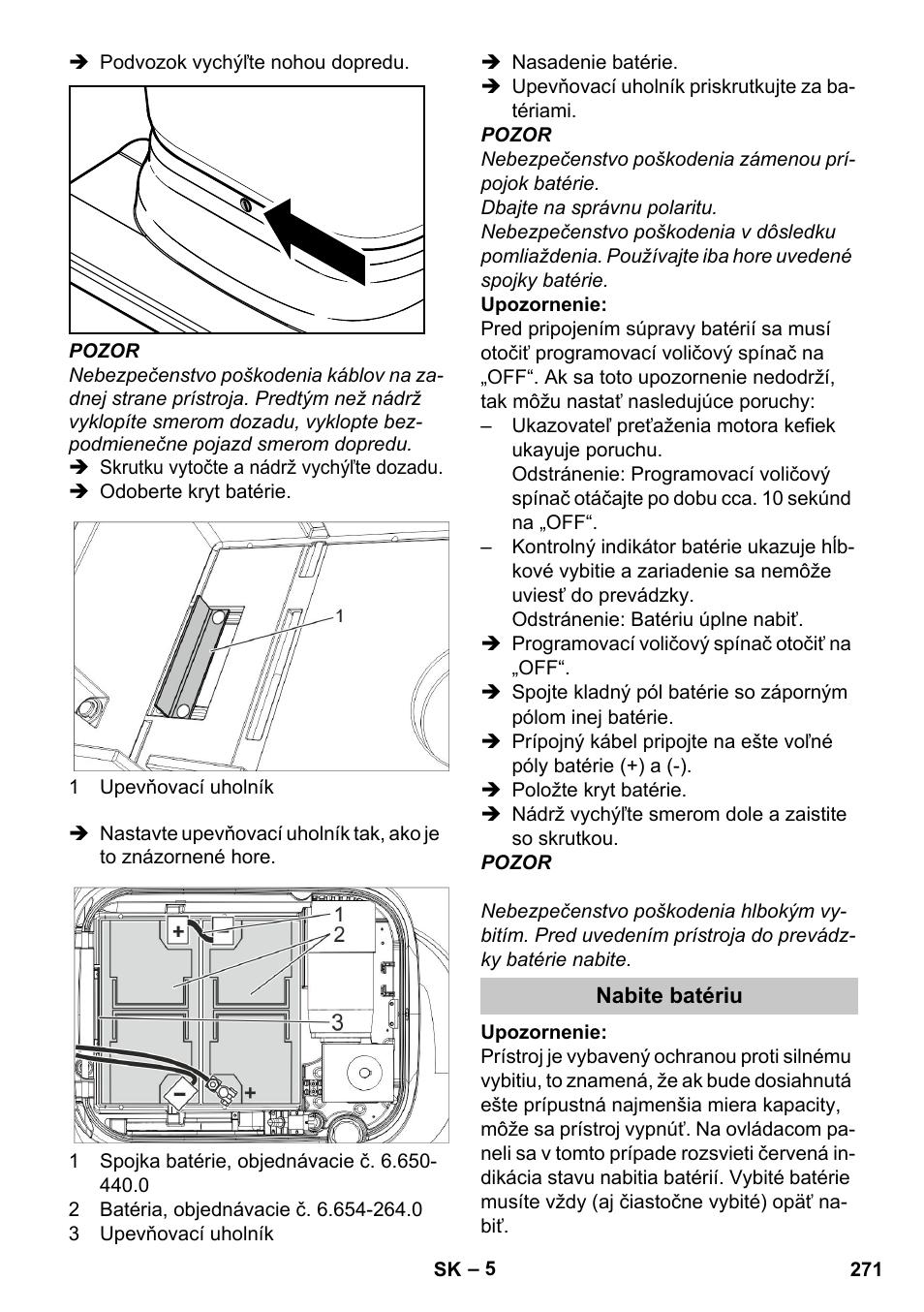 Nabite batériu | Karcher BD 40-25 C Bp Pack User Manual | Page 271 / 380