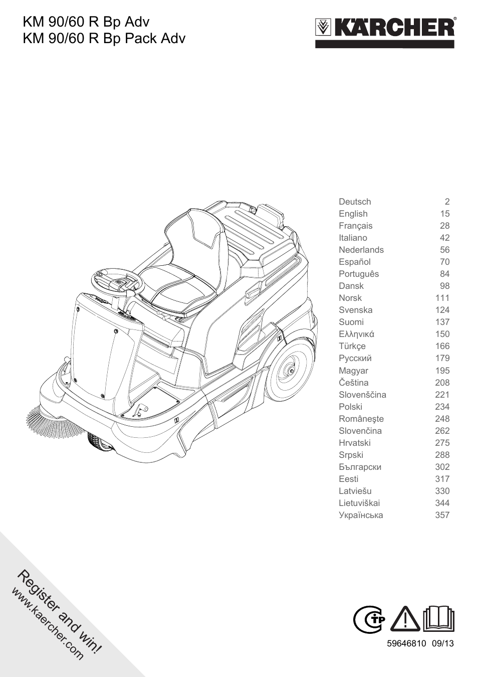 Karcher KM 90-60 R Bp Pack Advanced User Manual | 376 pages