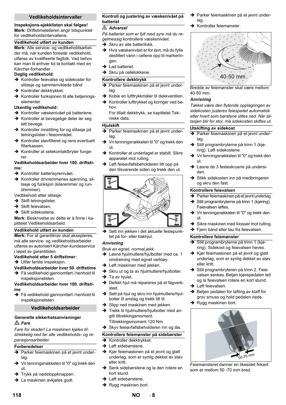 Karcher KM 90-60 R Bp Pack Advanced User Manual | Page 118 / 376