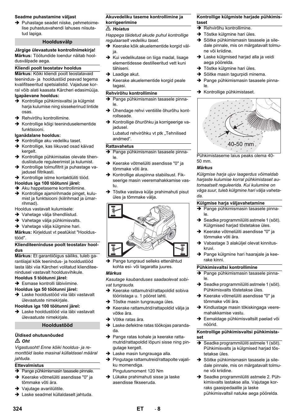 Karcher KM 90-60 R Bp Pack Advanced User Manual | Page 324 / 376