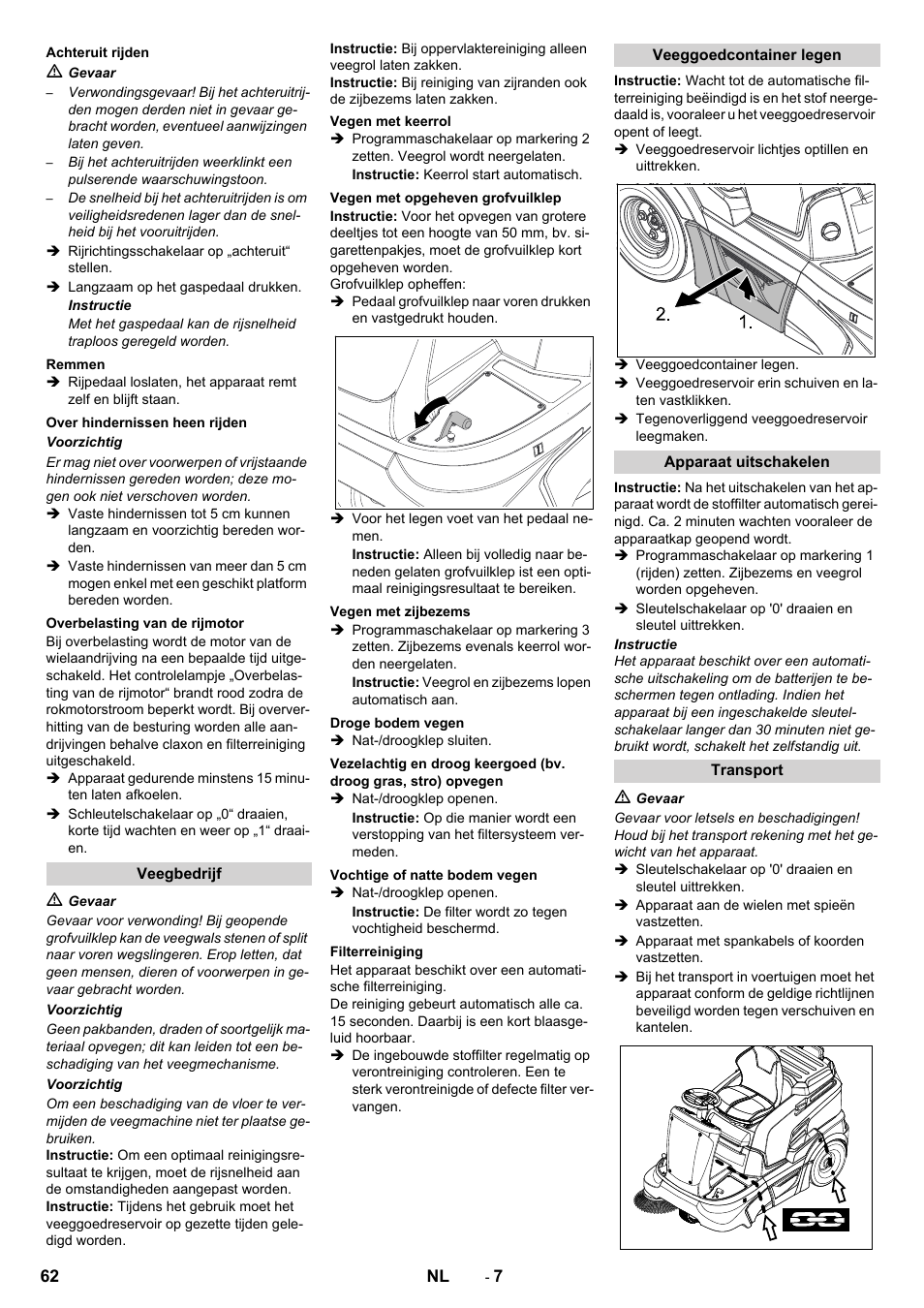 Karcher KM 90-60 R Bp Pack Advanced User Manual | Page 62 / 376