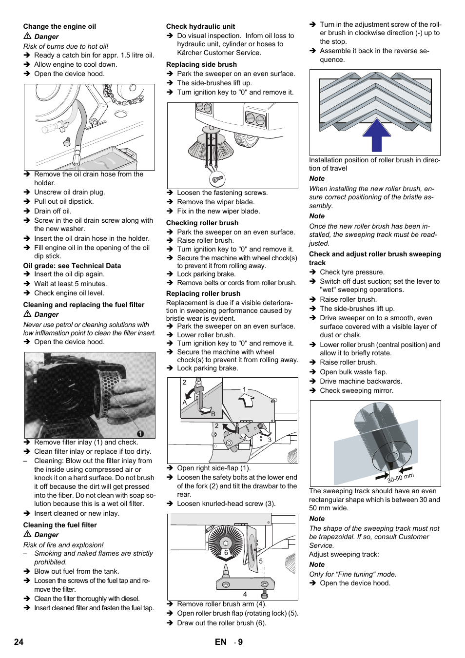 Karcher KMR 1250 D KAT User Manual | Page 24 / 124