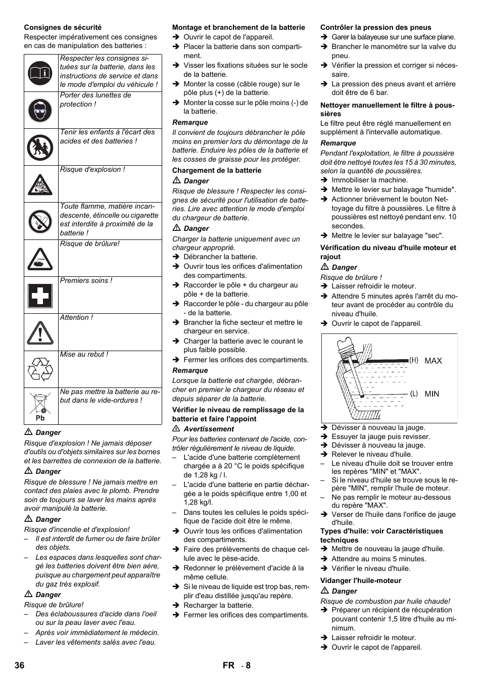 Karcher KMR 1250 D KAT User Manual | Page 36 / 124