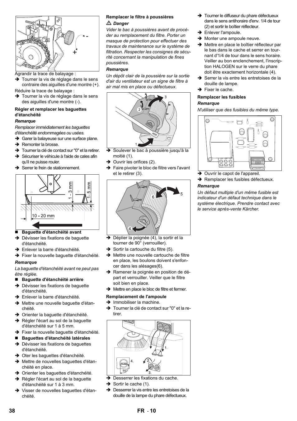 Karcher KMR 1250 D KAT User Manual | Page 38 / 124