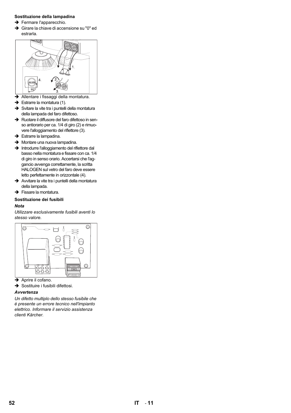 Karcher KMR 1250 D KAT User Manual | Page 52 / 124