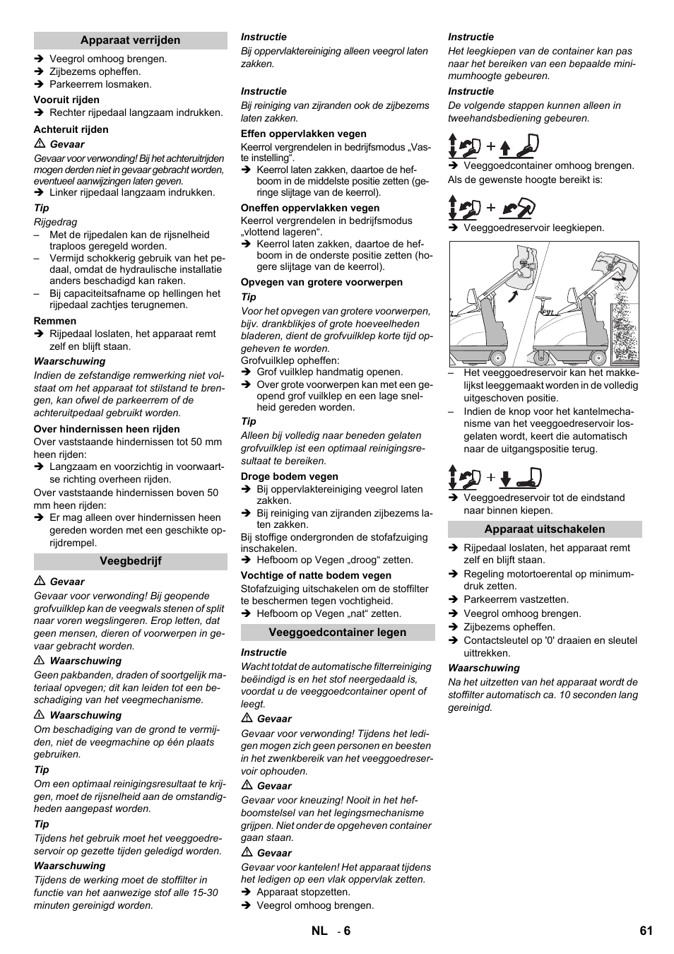 Karcher KMR 1250 D KAT User Manual | Page 61 / 124