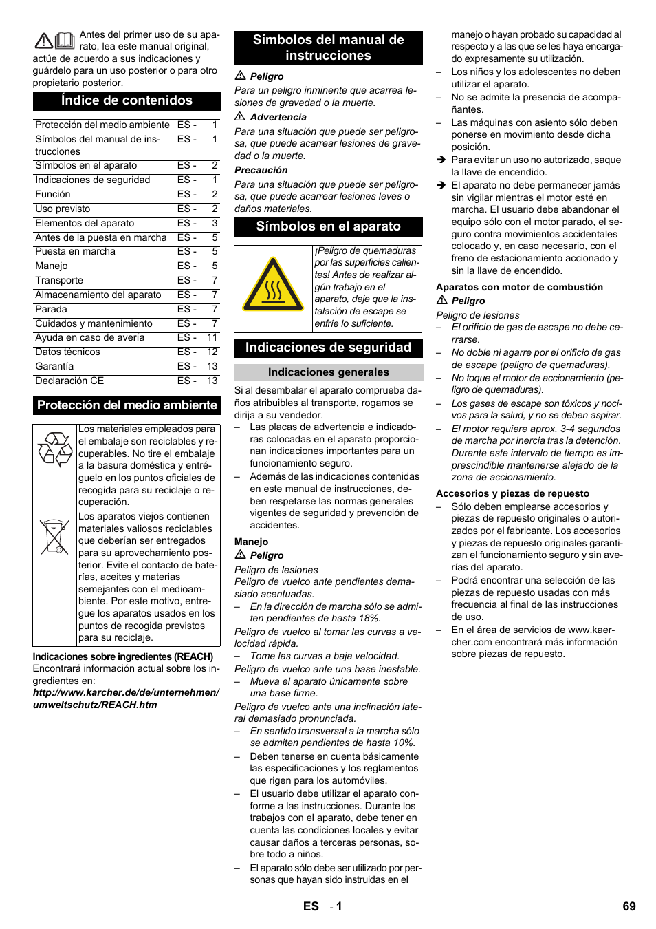 Karcher KMR 1250 D KAT User Manual | Page 69 / 124