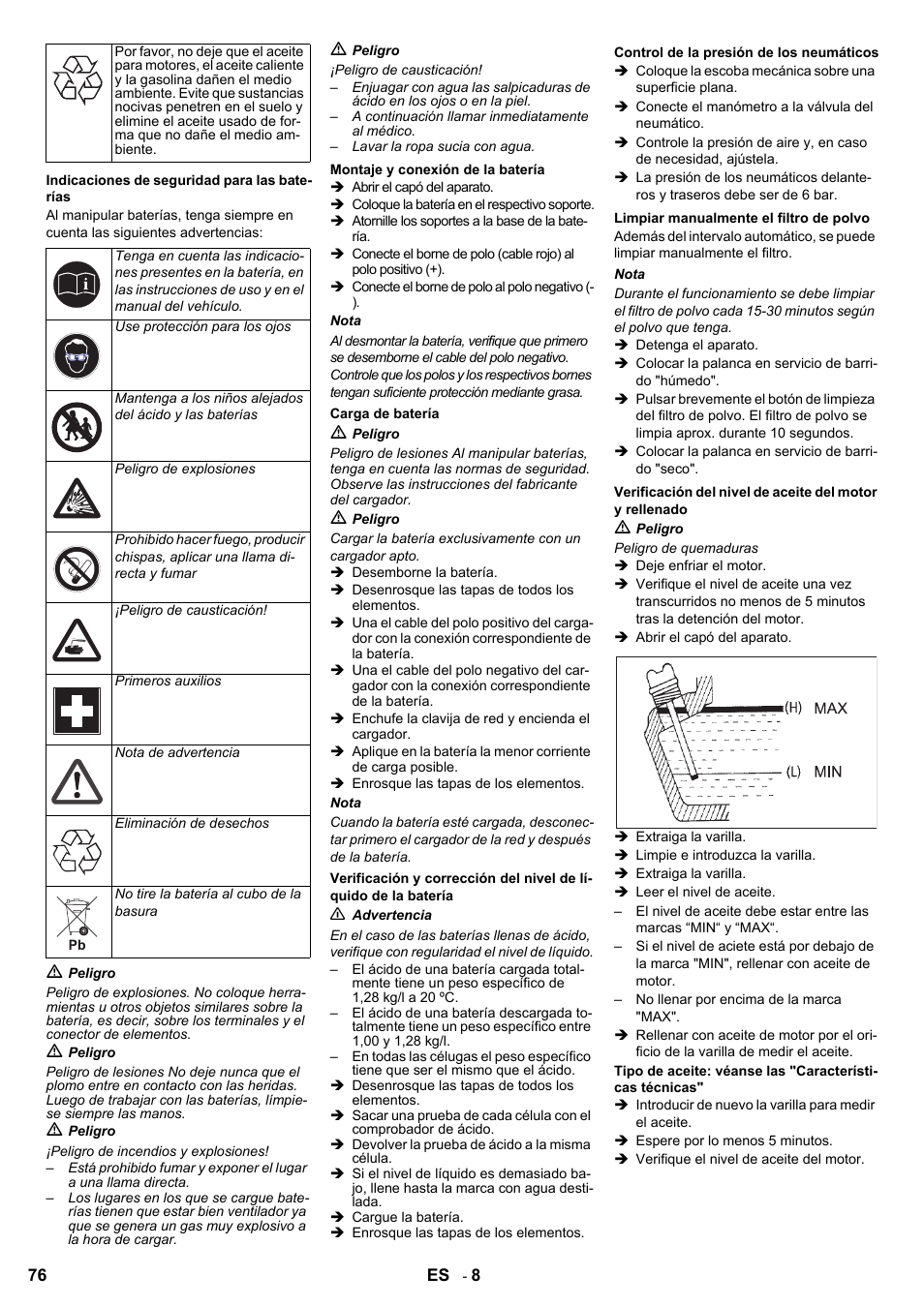 Karcher KMR 1250 D KAT User Manual | Page 76 / 124