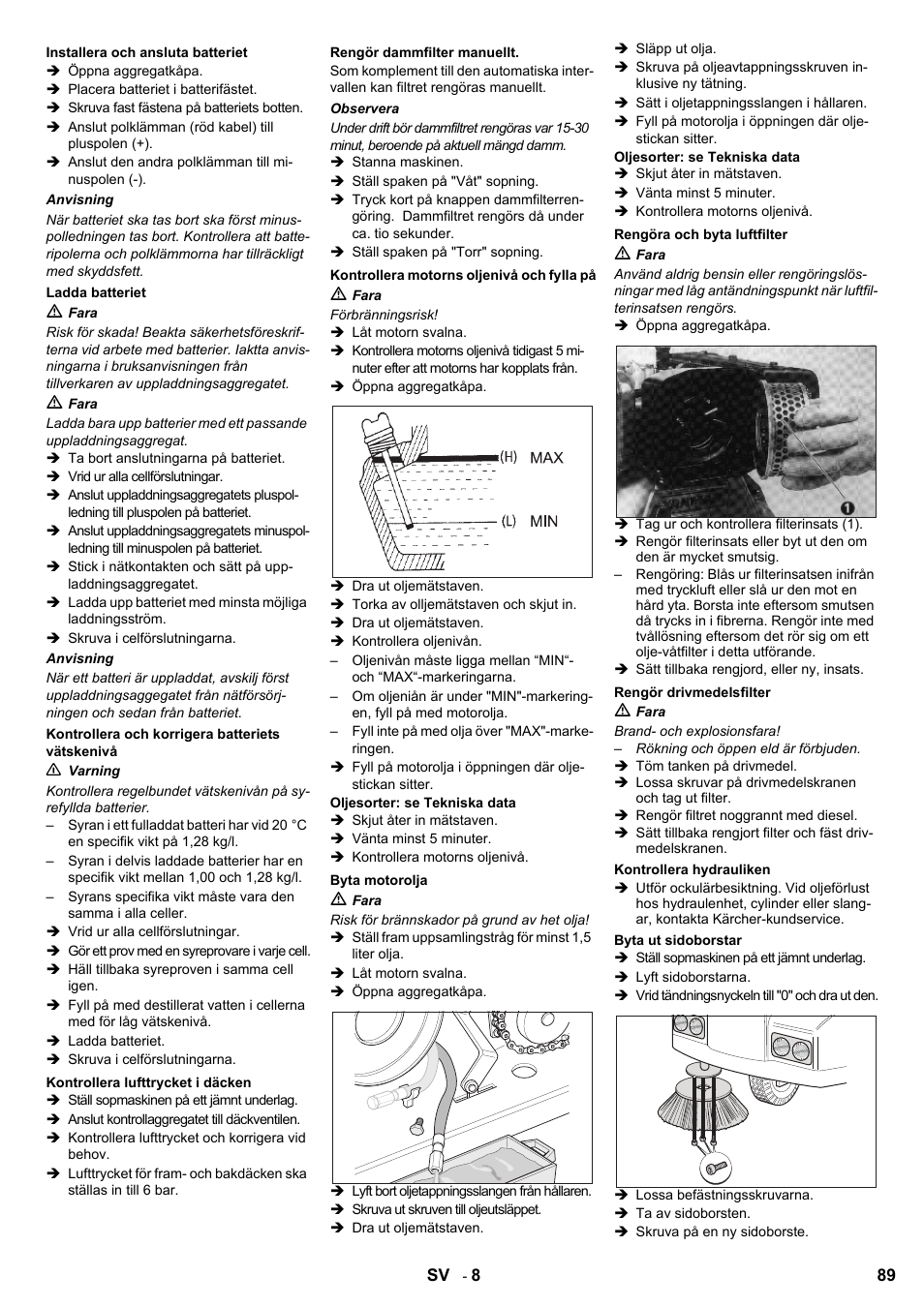 Karcher KMR 1250 D KAT User Manual | Page 89 / 124