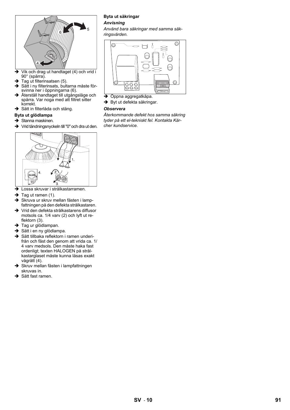 Karcher KMR 1250 D KAT User Manual | Page 91 / 124