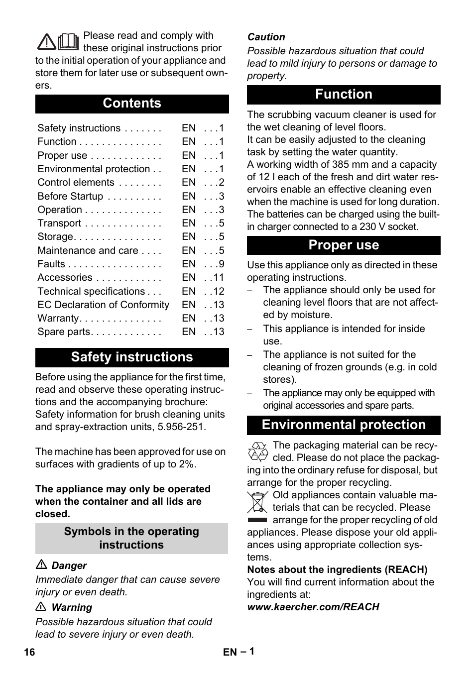 Karcher BD 40-12 C Bp Pack User Manual | Page 16 / 374