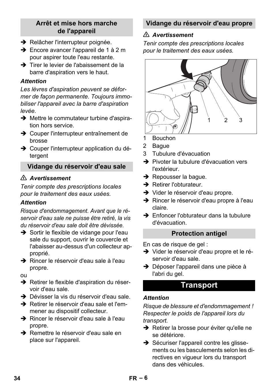 Transport | Karcher BD 40-12 C Bp Pack User Manual | Page 34 / 374