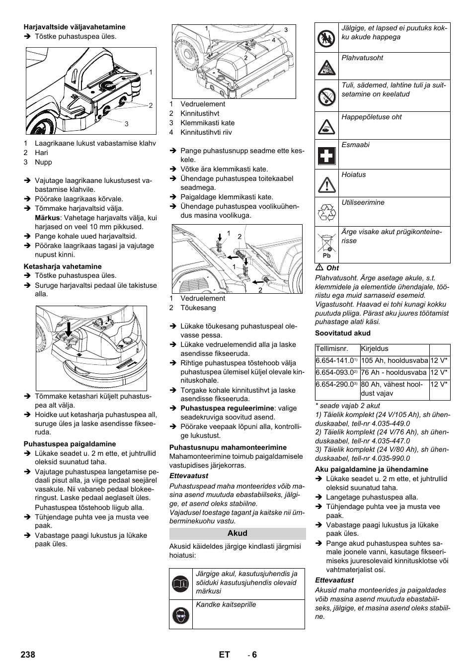 Karcher B 40 C Ep R 55 User Manual | Page 238 / 276