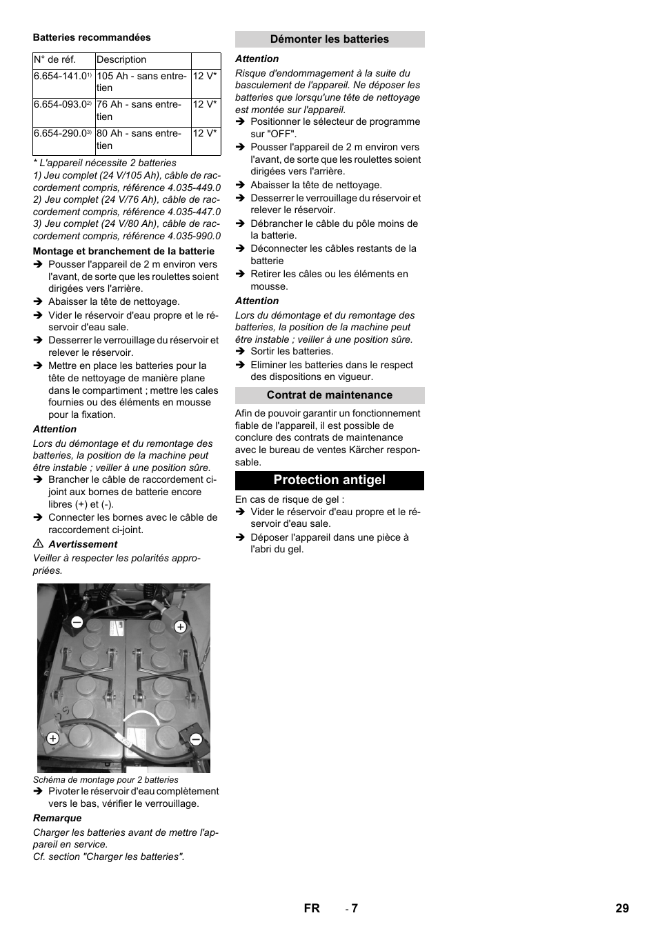 Protection antigel | Karcher B 40 C Ep R 55 User Manual | Page 29 / 276