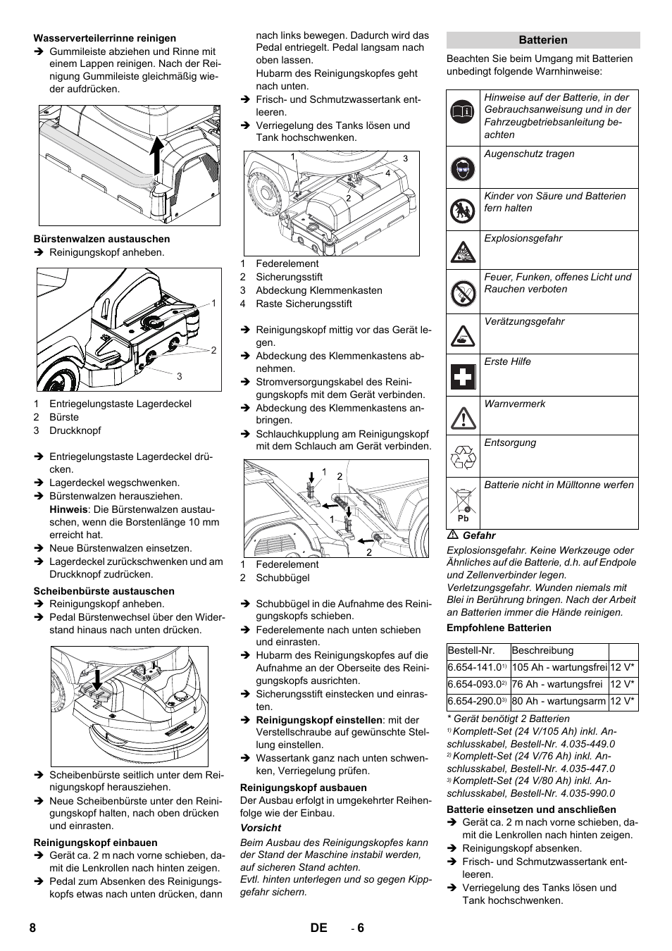 Karcher B 40 C Ep R 55 User Manual | Page 8 / 276