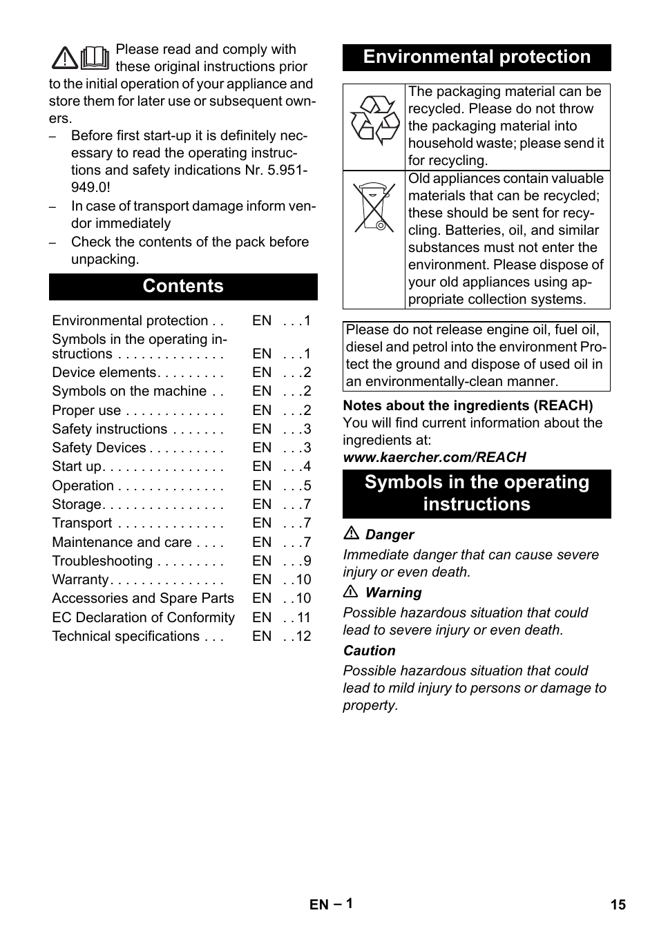 Karcher HDS 801 B User Manual | Page 15 / 332