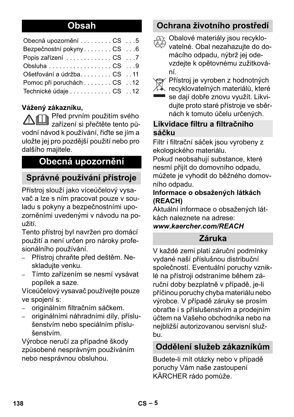 Karcher MV 5 User Manual | Page 138 / 260