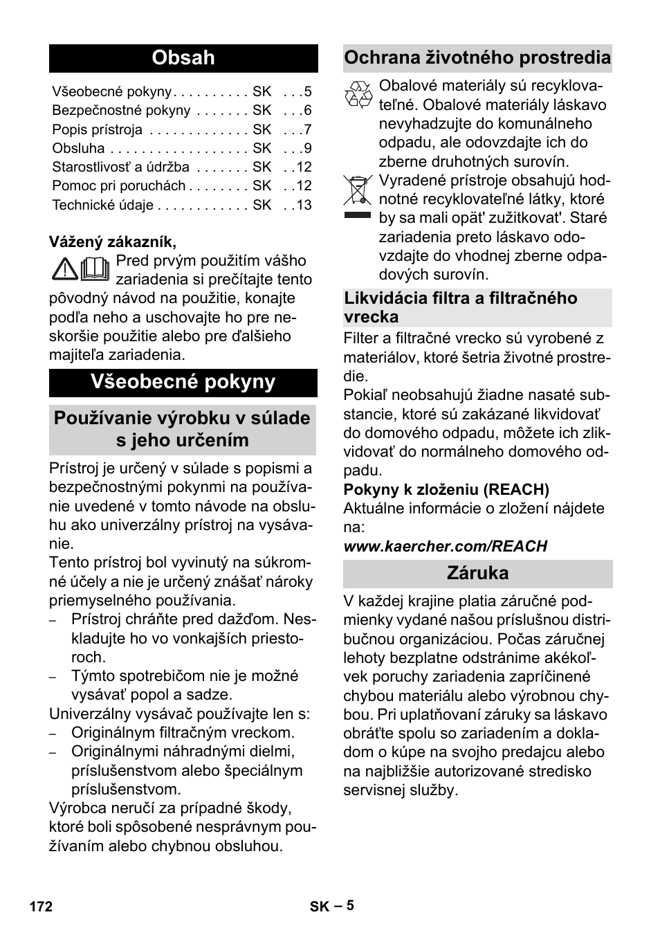 Karcher MV 5 User Manual | Page 172 / 260