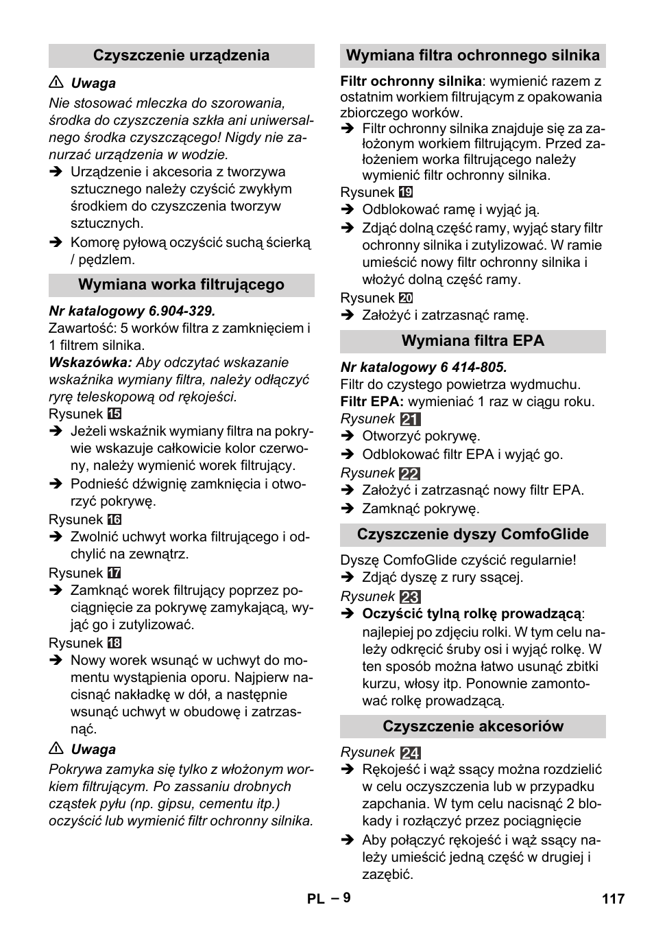 Karcher VC 6200 User Manual | Page 117 / 188