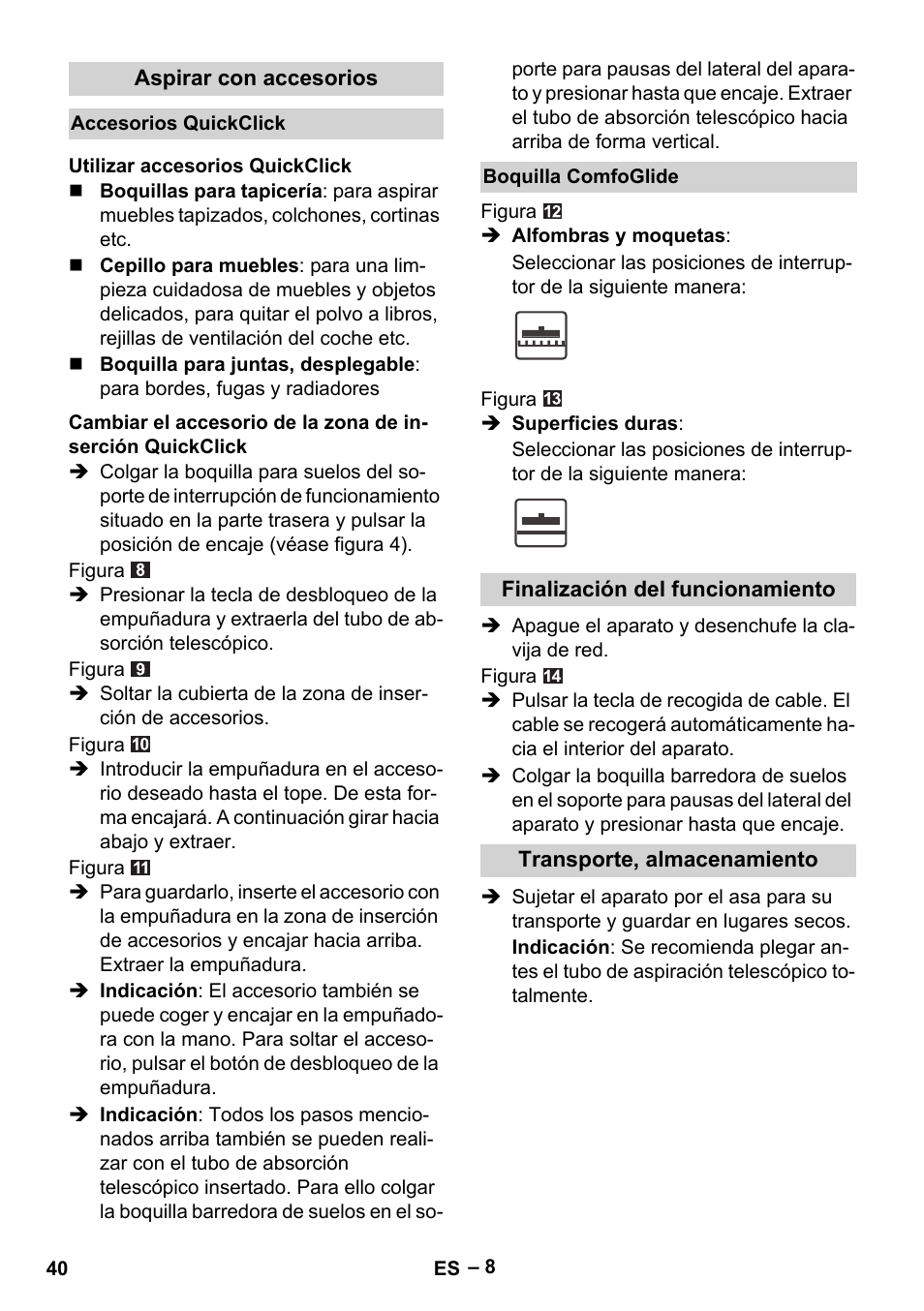 Karcher VC 6200 User Manual | Page 40 / 188