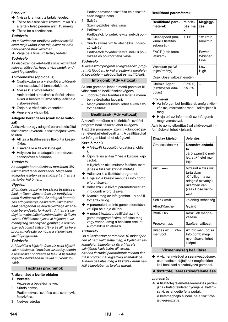 Karcher B 90 R Adv DOSE Bp Pack User Manual | Page 144 / 272