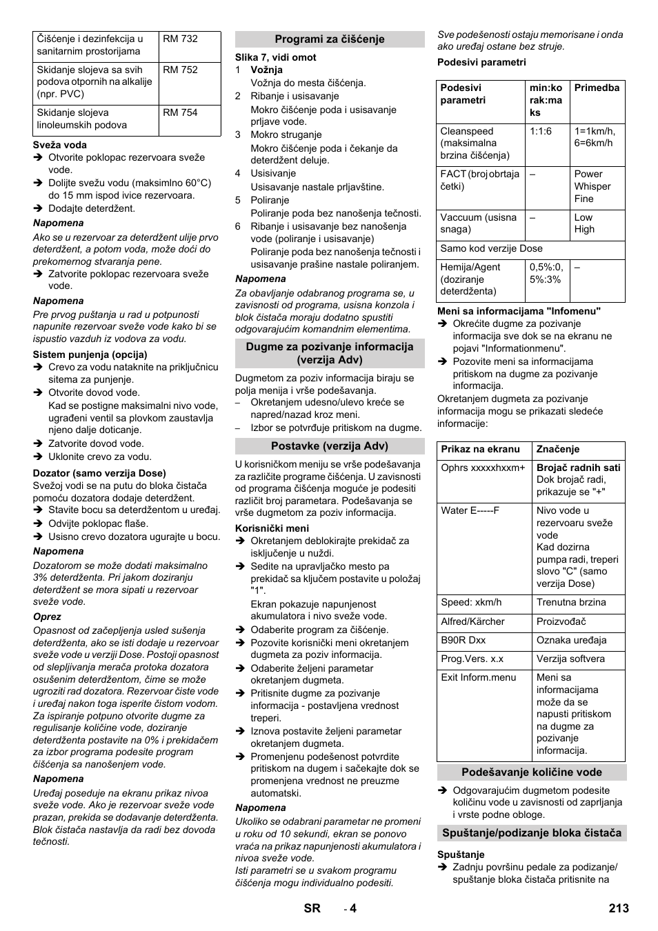 Karcher B 90 R Adv DOSE Bp Pack User Manual | Page 213 / 272