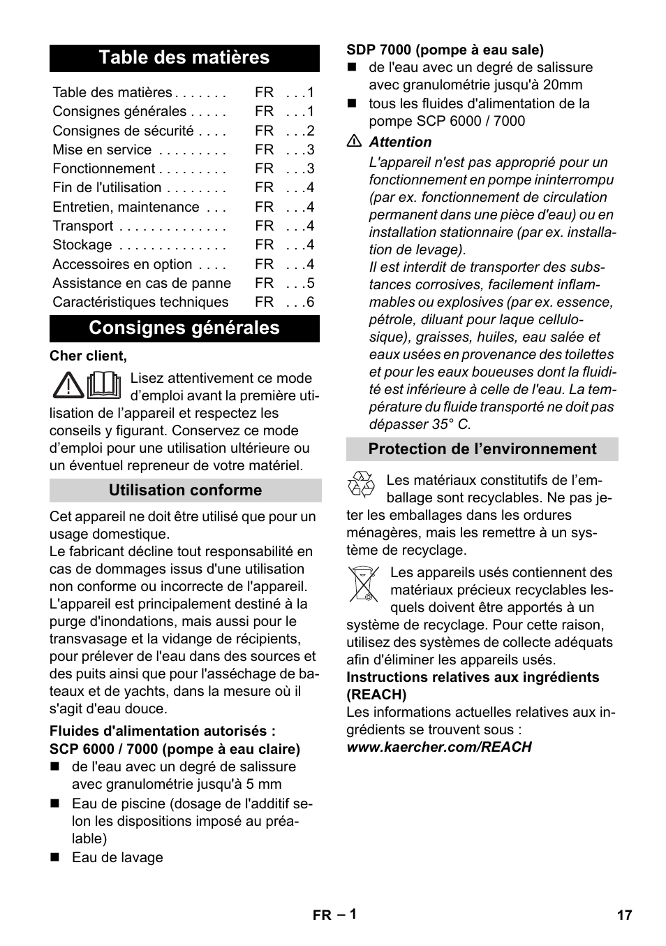 Karcher SDP 7000 User Manual | Page 17 / 60