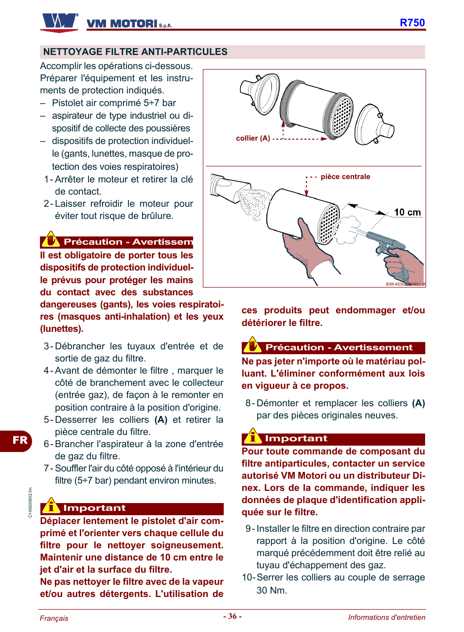 Nettoyage filtre anti-particules, Ir "nettoyage filtre, Anti-particules | Fr r750 | Karcher HD 19-100 De Tr1 User Manual | Page 172 / 224