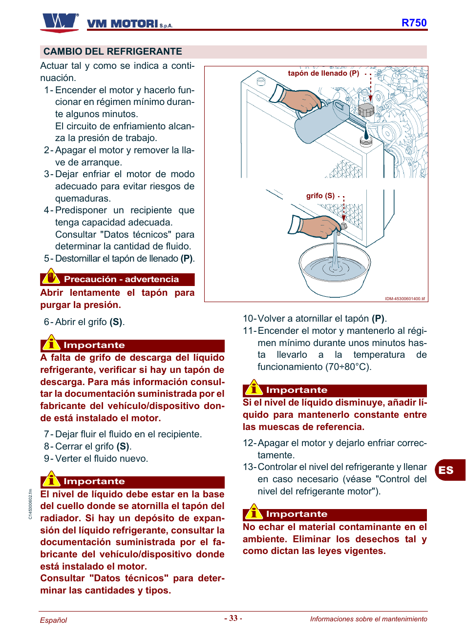 Cambio del refrigerante, Cambio del, Refrigerante | R750 | Karcher HD 19-100 De Tr1 User Manual | Page 213 / 224