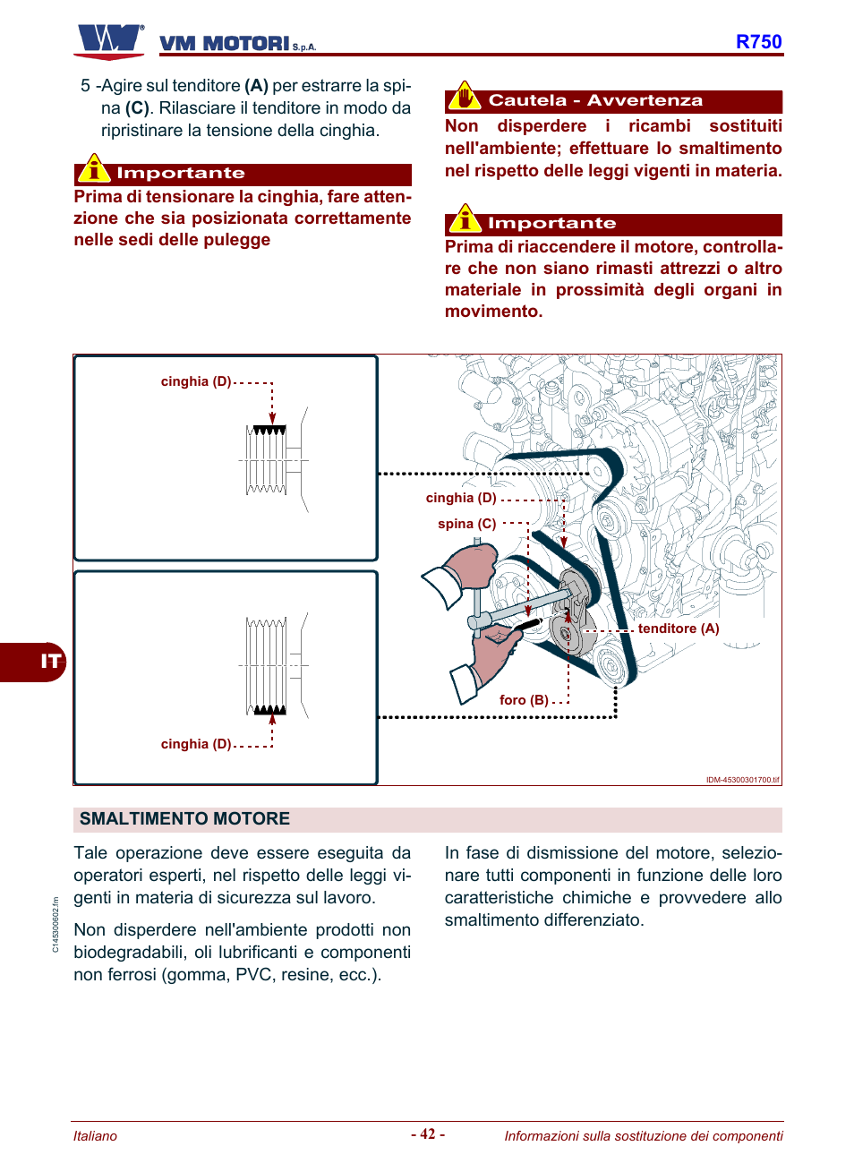 Smaltimento motore, It r750 | Karcher HD 19-100 De Tr1 User Manual | Page 46 / 224