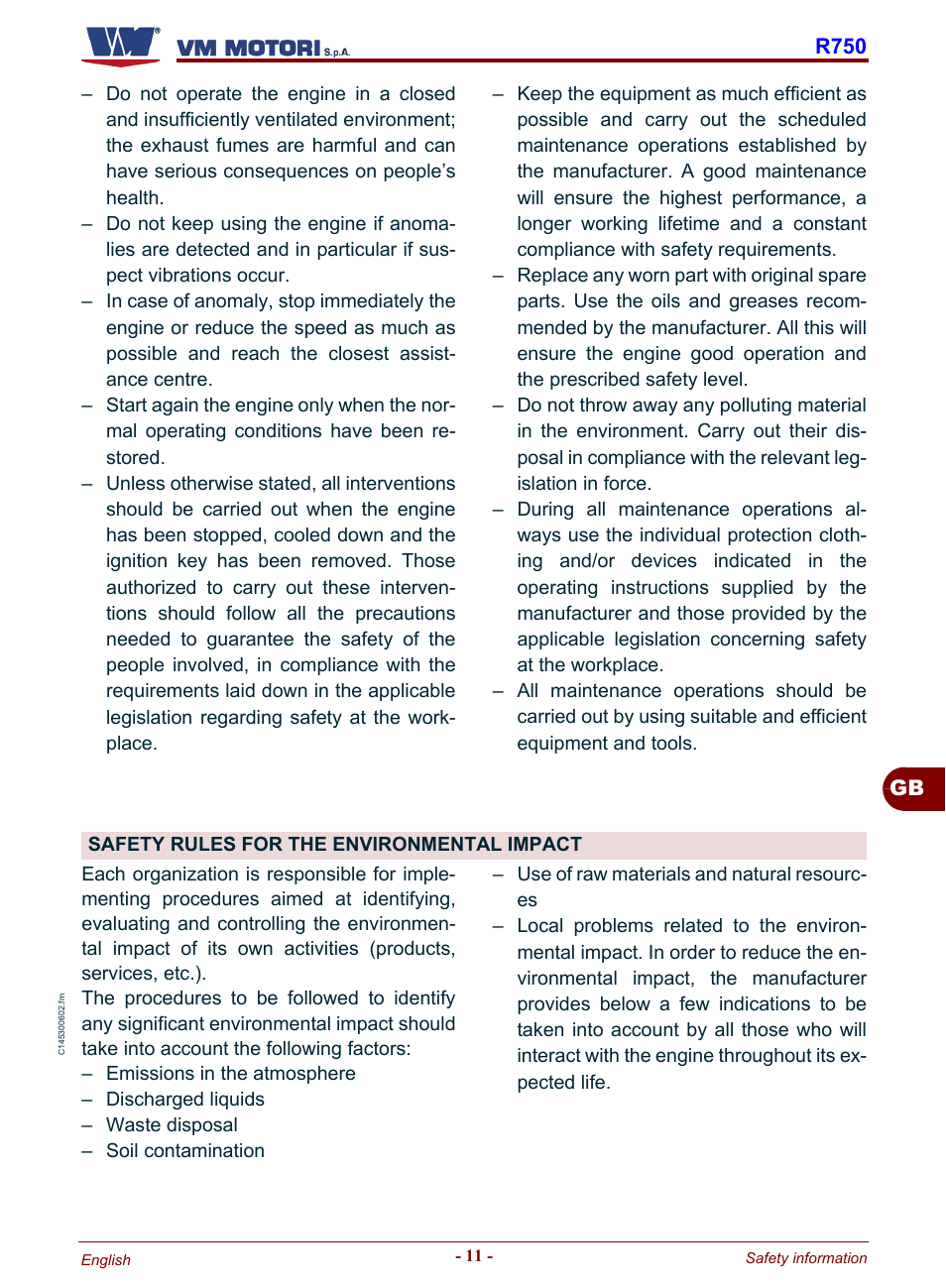 Safety rules for the environmental impact | Karcher HD 19-100 De Tr1 User Manual | Page 59 / 224