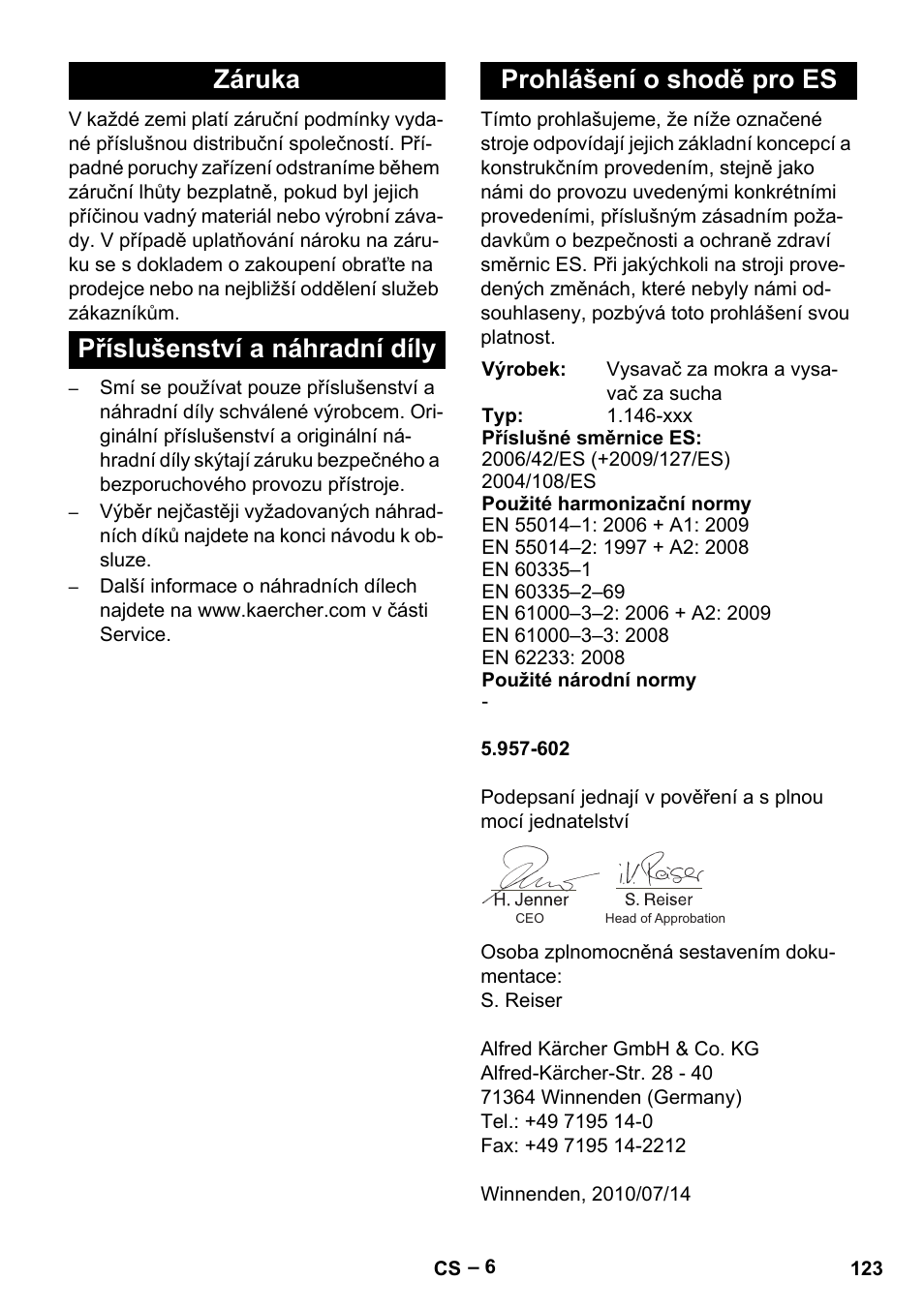 Karcher NT 611 User Manual | Page 123 / 212