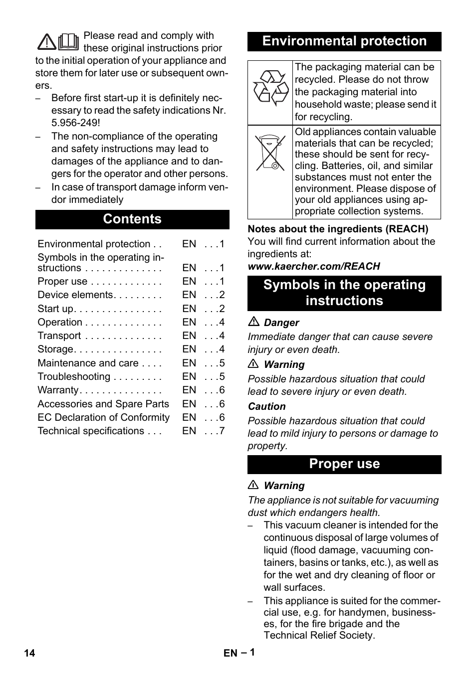 Karcher NT 611 User Manual | Page 14 / 212