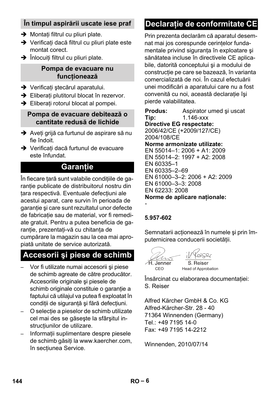 Karcher NT 611 User Manual | Page 144 / 212