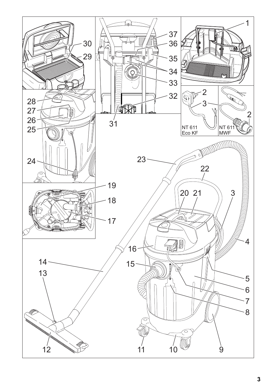Karcher NT 611 User Manual | Page 3 / 212