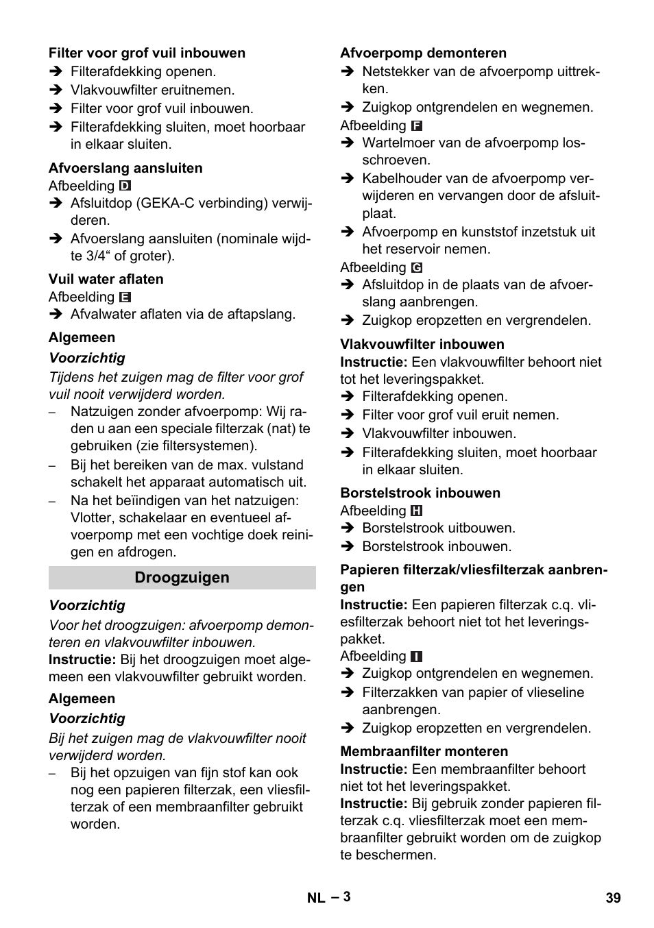 Karcher NT 611 User Manual | Page 39 / 212