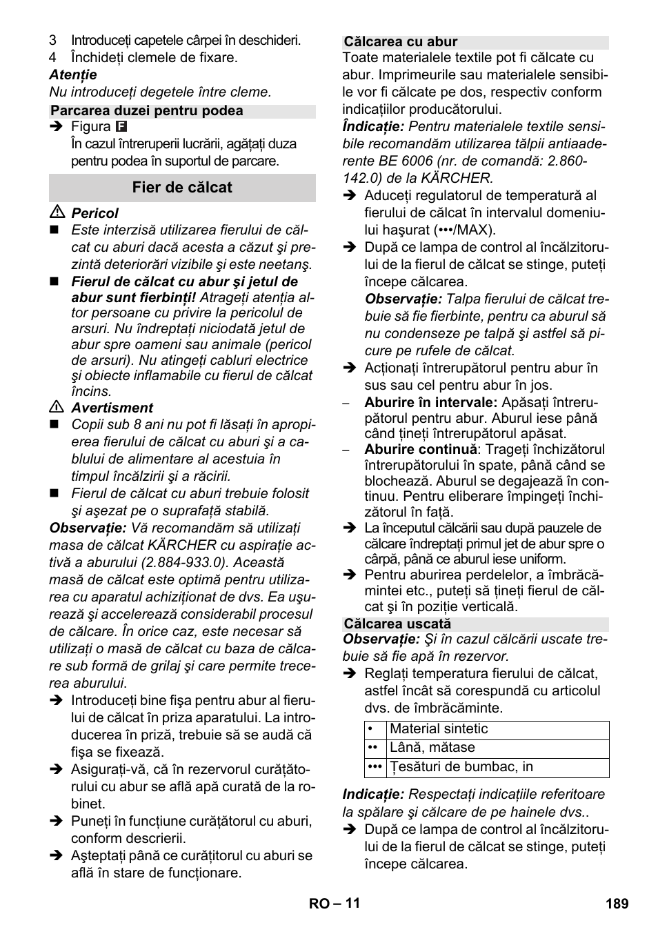 Karcher Stirerie SI 2-600 CB User Manual | Page 189 / 286