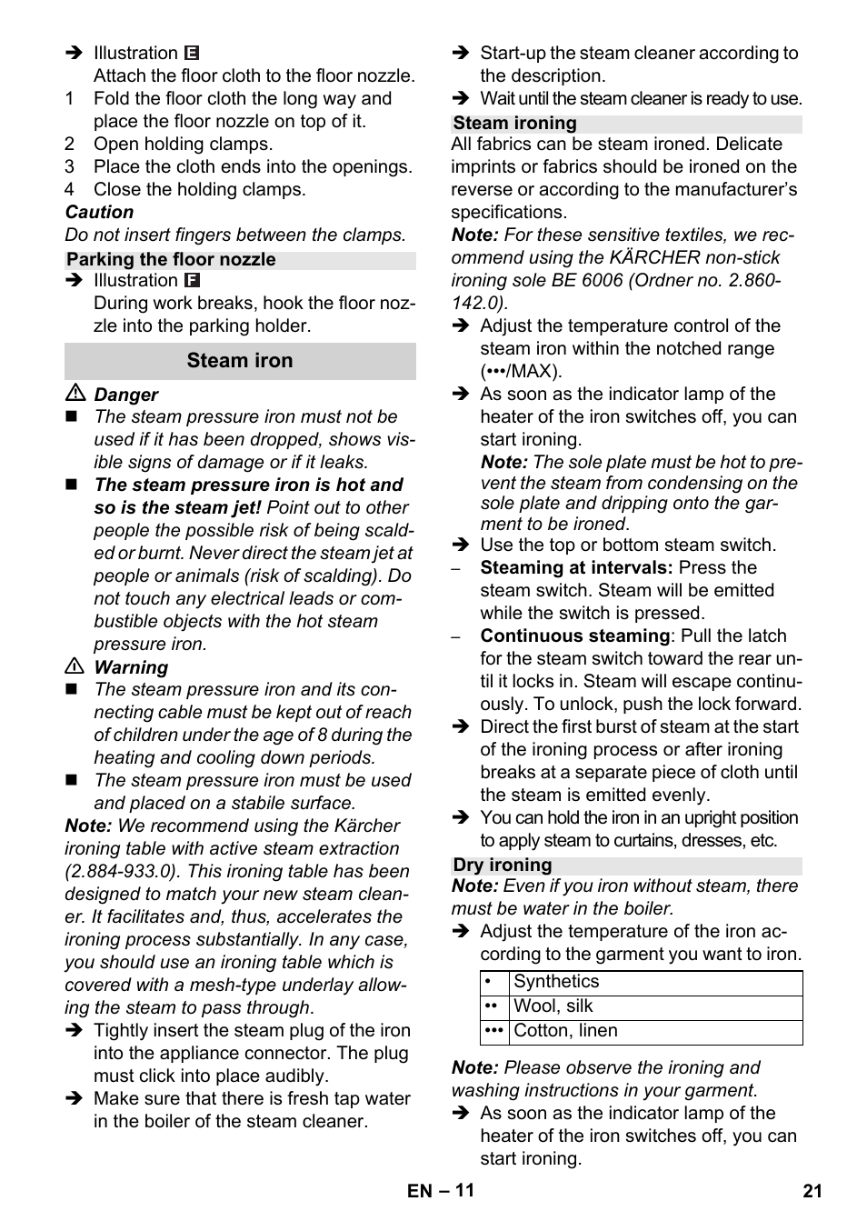 Karcher Stirerie SI 2-600 CB User Manual | Page 21 / 286