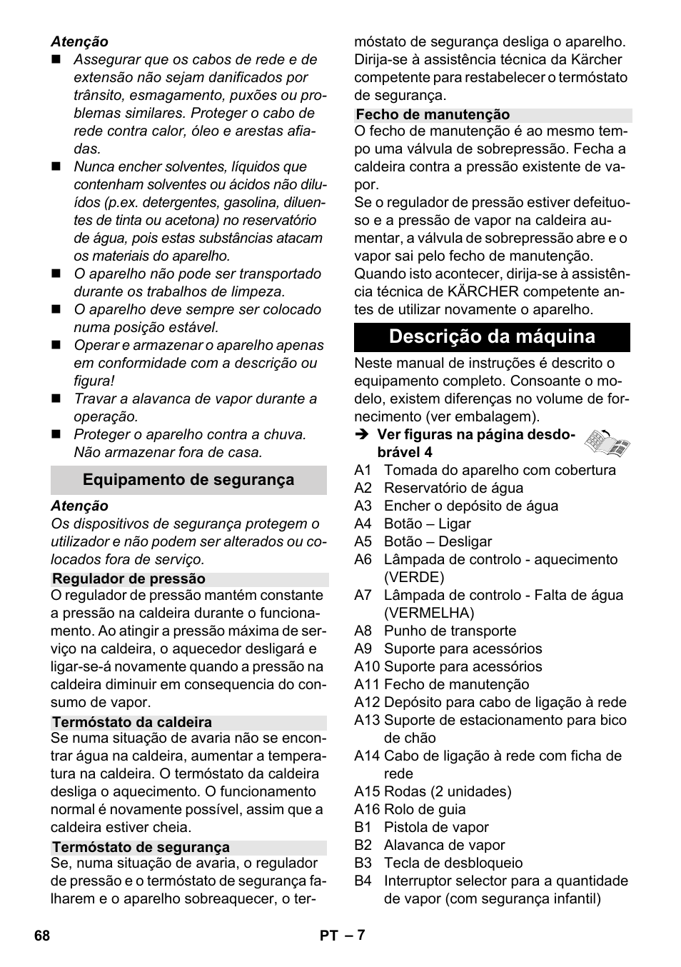 Descrição da máquina | Karcher Stirerie SI 2-600 CB User Manual | Page 68 / 286