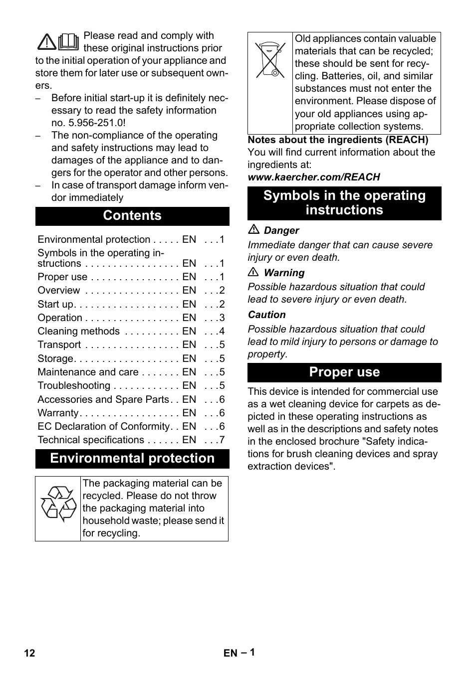 Karcher PUZZI 10-1 User Manual | Page 12 / 216