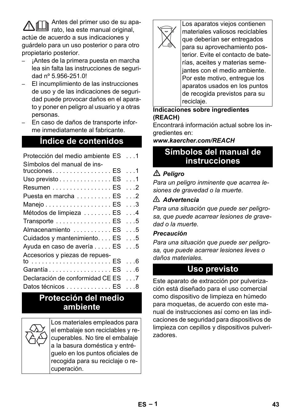 Karcher PUZZI 10-1 User Manual | Page 43 / 216