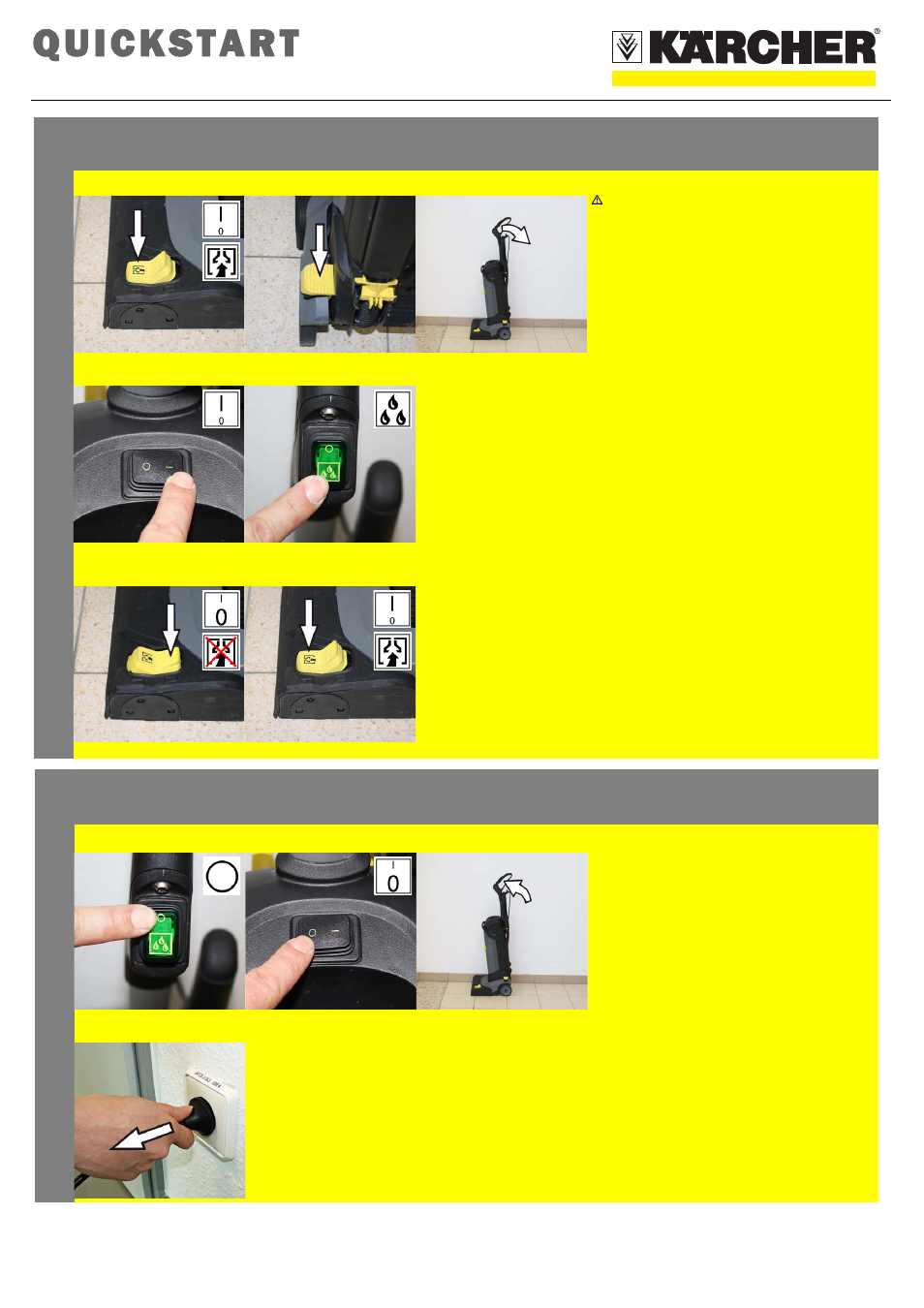 Quickstart, Operation, Finish operation | Karcher BR 30-4 C Adv User Manual | Page 2 / 4