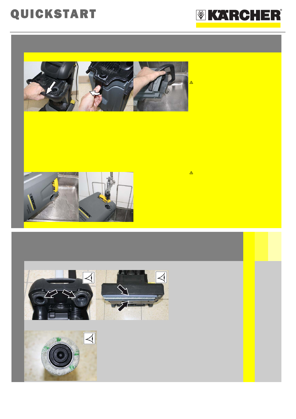 Quickstart, Maintenance and care, Finish operation | Karcher BR 30-4 C Adv User Manual | Page 3 / 4