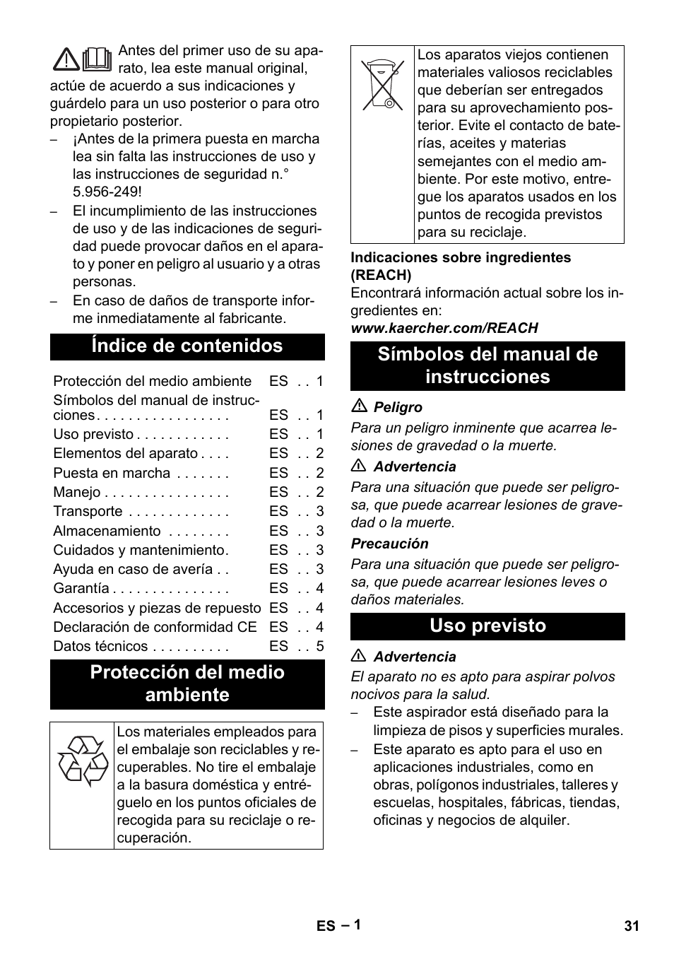 Karcher NT 27-1 Me Adv User Manual | Page 31 / 148