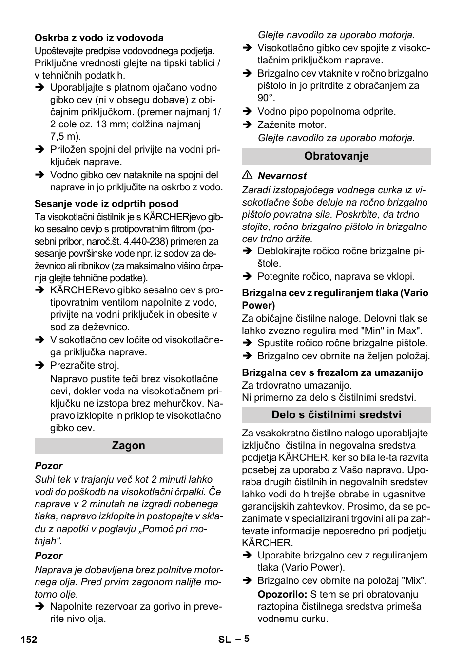 Karcher G 7-10 M User Manual | Page 152 / 248